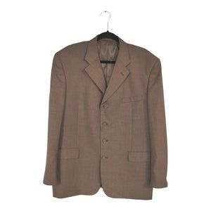Zandello men's jacket 44R Light Brown brown/Beige  Sports Coat Blazer 4 Button